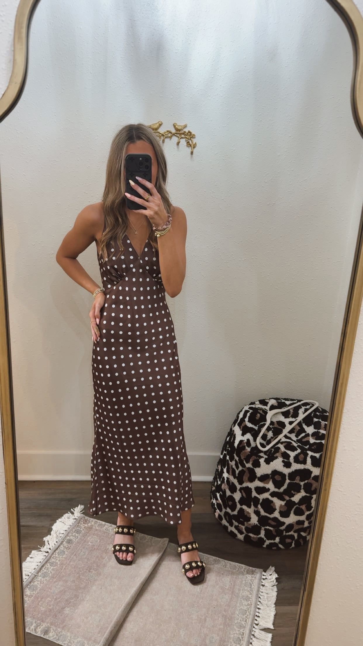 Mocha Dot Dress