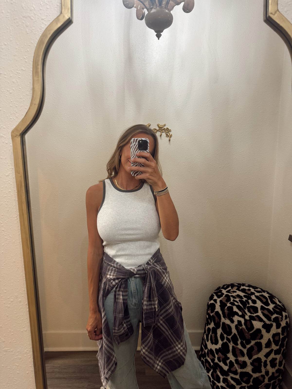 Charcoal Contrast Tank