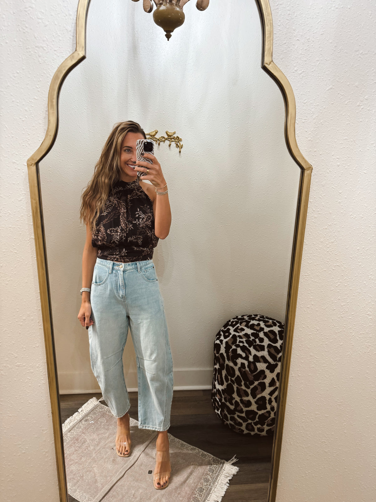 Mocha Paisley Halter Top