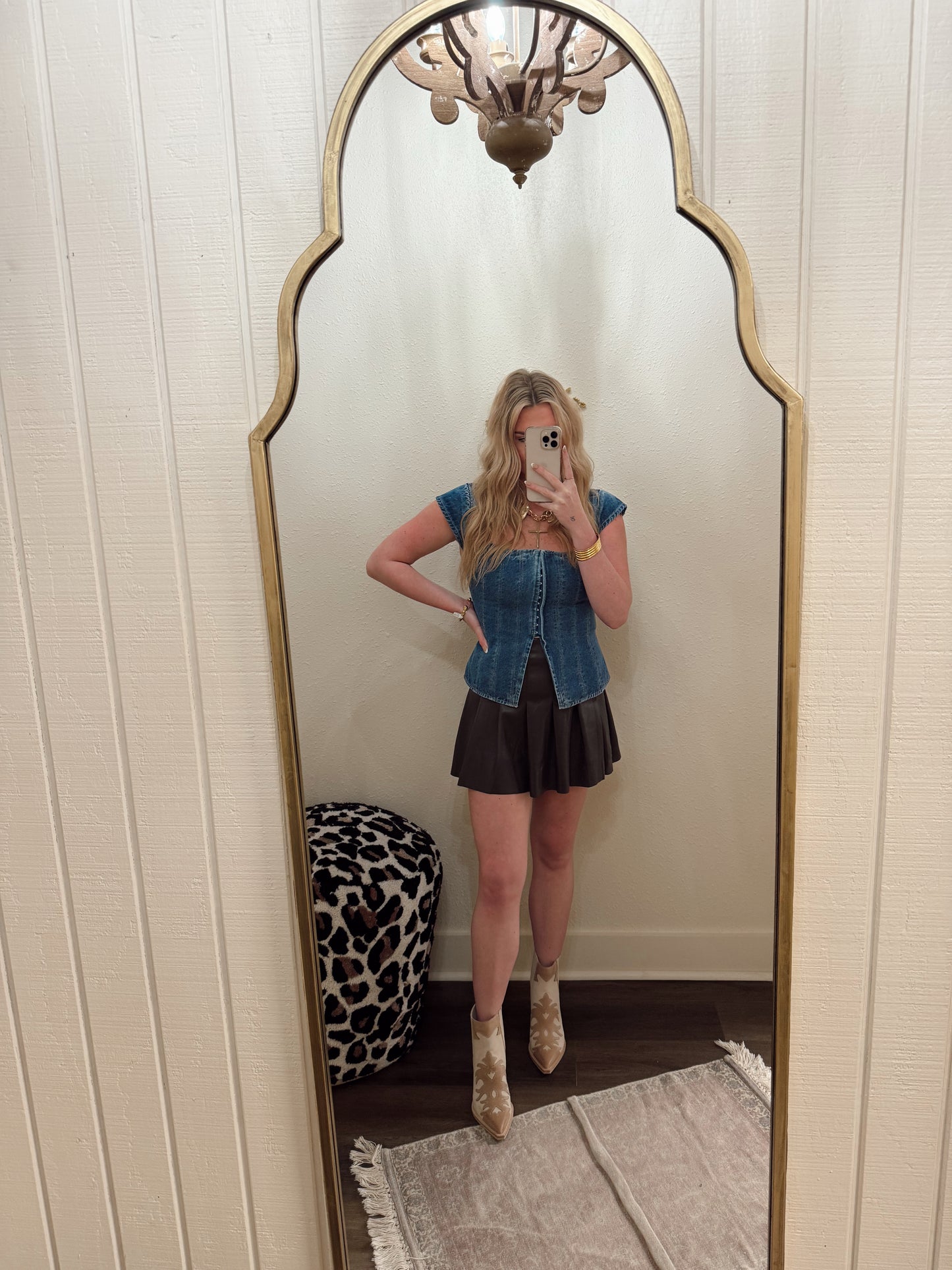 Classic Denim Corset Top