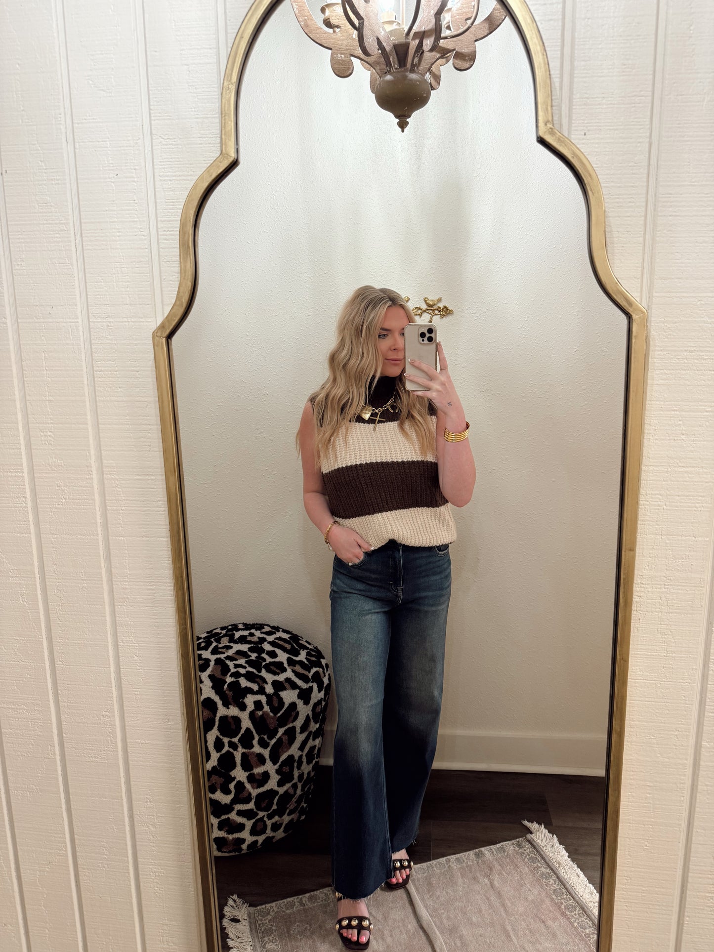 Autumn Latte Sleeveless Sweater