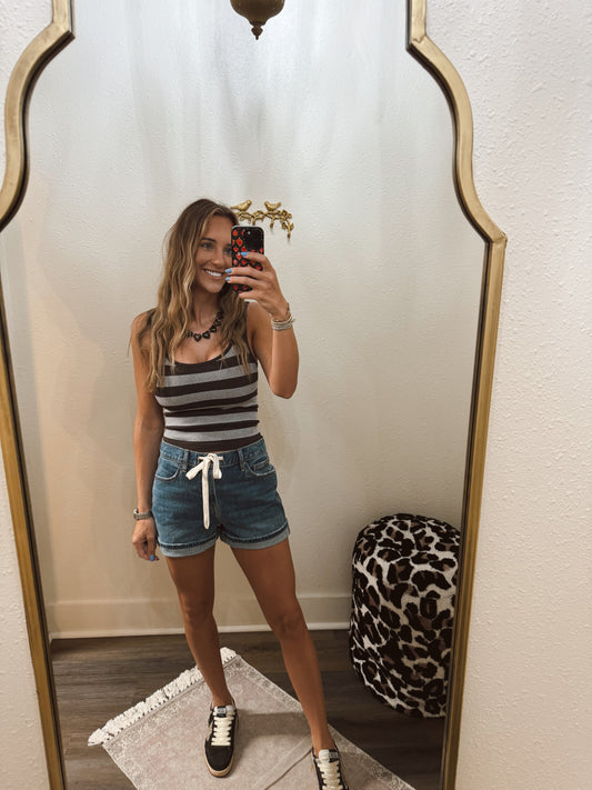 Coffee Stripe Tank