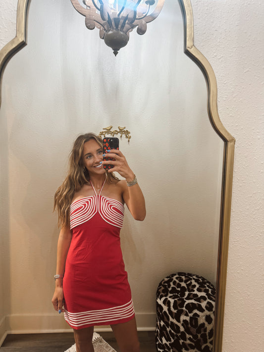 Lady In Red Mini Dress