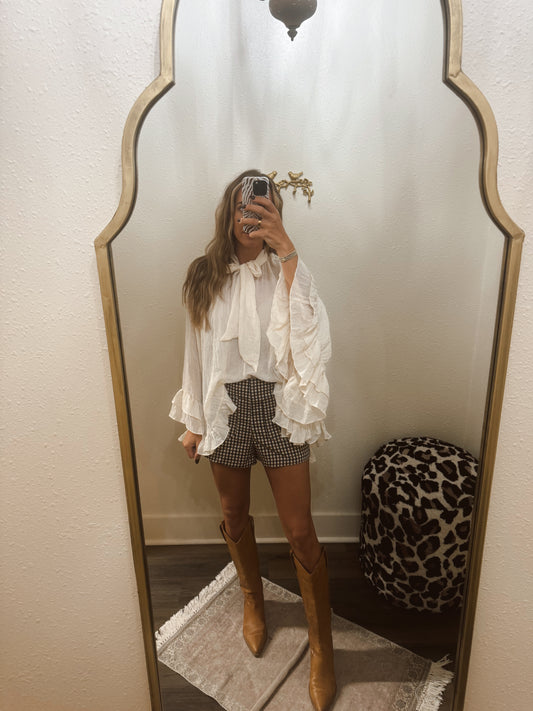 The Wild Side In Cream Blouse