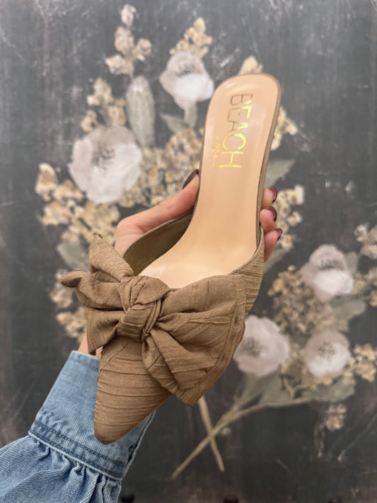 Goldie Bow Mule Mini Heel
