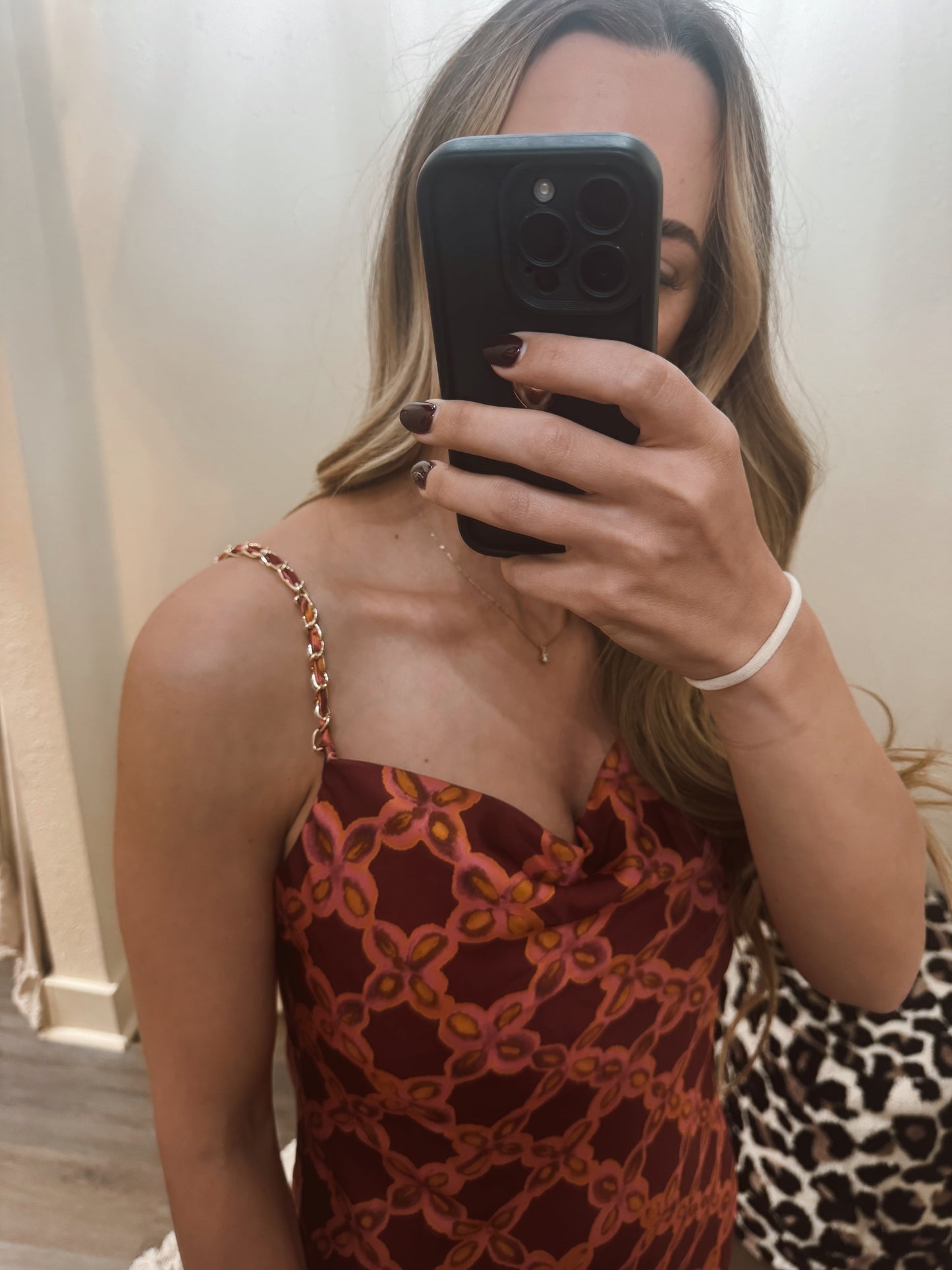 Cowl Me Burgundy Dress