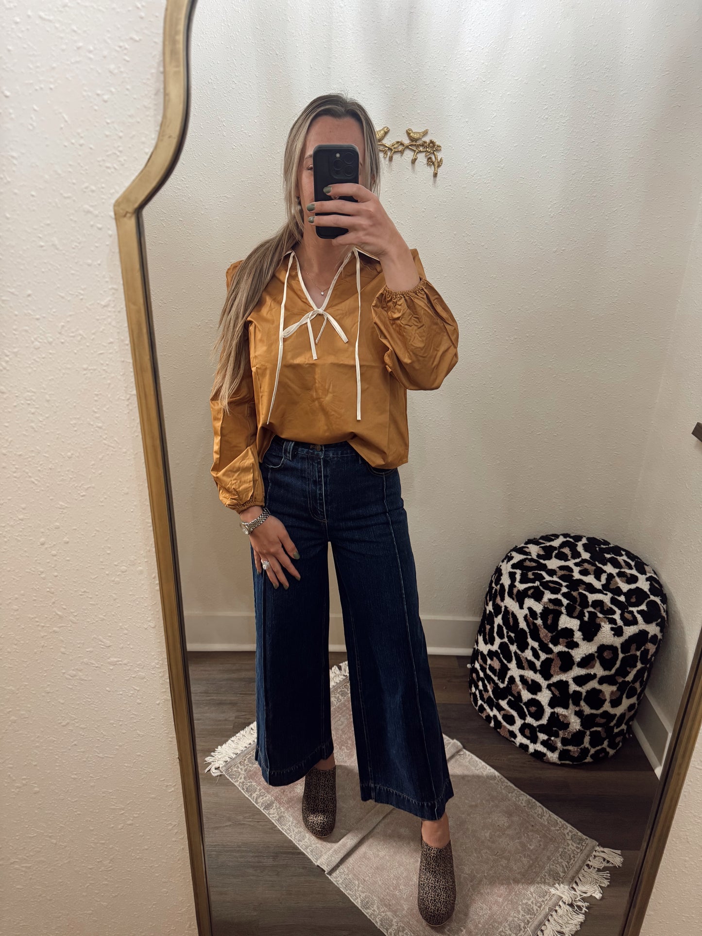 Puff Sleeve Peasant Top