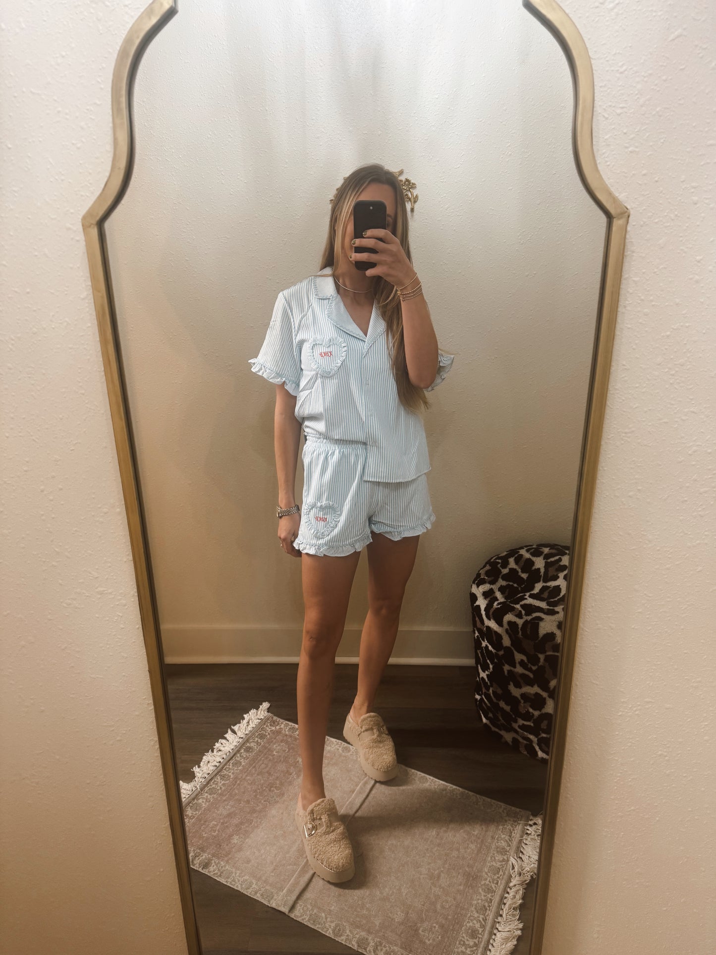 XOXO Ruffle Short Set
