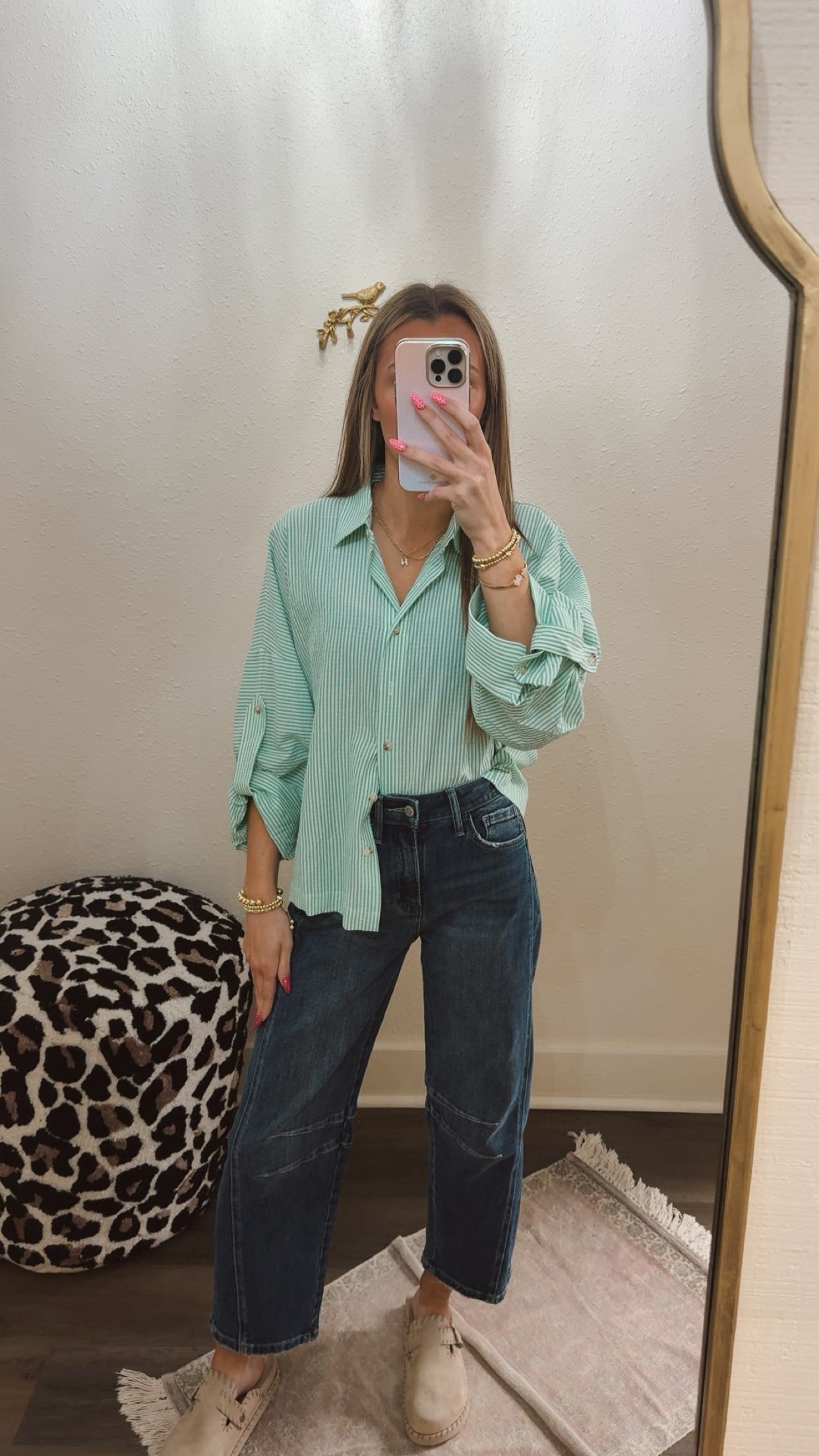 Spring Seersucker Button Up