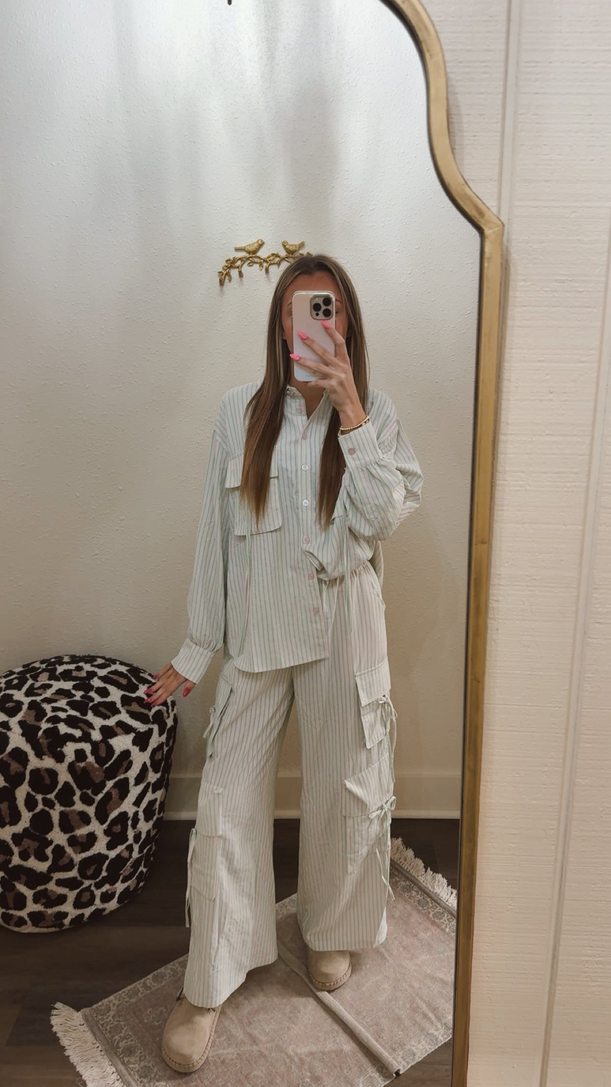 Seer Sucker Bow Jammies Set